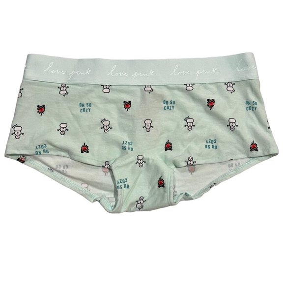 Victoria Secret PINK Other - NWT VICTORIA'S SECRET PINK Boyshort Pantie/Underwear Sz L Blue Teal Snowmen